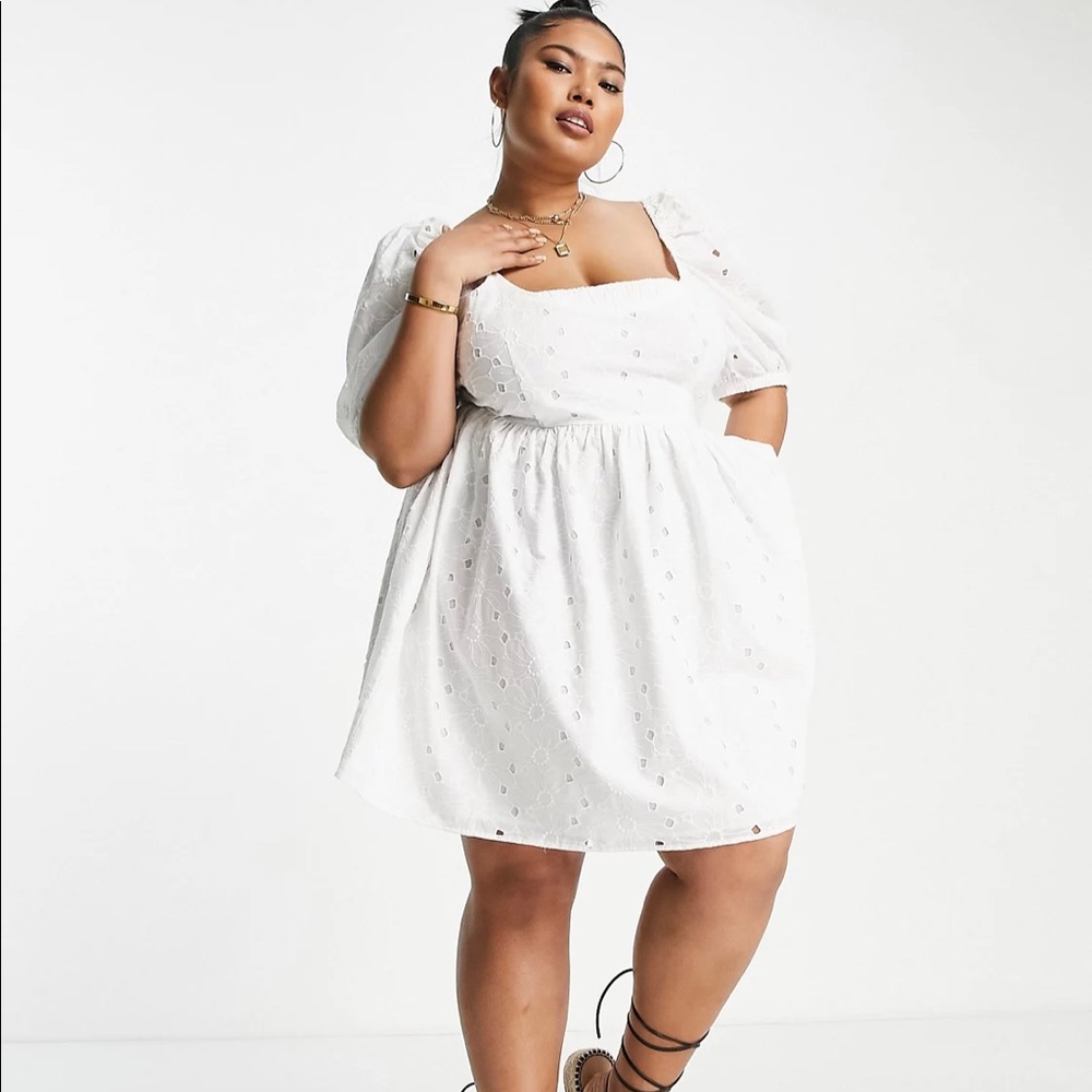 CLOSET CLEAN OUT! MAKE AN OFFER!! ASOS DESIGN Broderie Mini Smock Dress